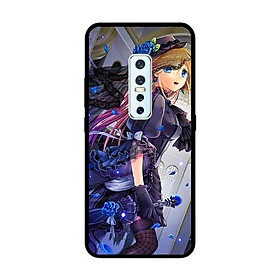 Ốp Lưng in cho Vivo V17 Pro Mẫu Nàng Đồng Phục Đen - Hàng Chính Hãng