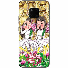 Ốp lưng in cho Huawei Mate 20 Pro Mẫu Đôi Bạn Áo Dài