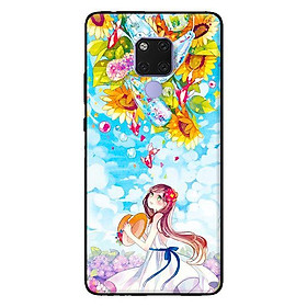 Ốp lưng in cho Huawei Mate 20 mẫu Anime Cô Gái Hoa Hướng Dương - Hàng chính hãng