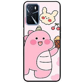 Ốp lưng dành cho Oppo A16 mẫu Khủng Long Hồng