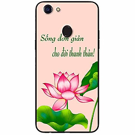 Ốp lưng in cho Oppo F7 Mẫu Sống Đơn Giản