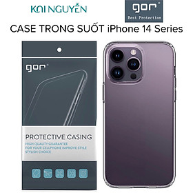 Ốp Lưng Trong Suốt GOR TPU Dành Cho iPhone 14 ProMax / 14 Pro / 14Plus / 14 - Hàng Chính Hãng