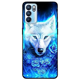 Ốp lưng dành cho Oppo Reno 6 - Reno 6 Z mẫu Sói Trắng