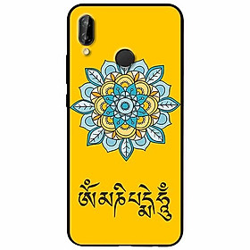 Ốp lưng in cho Huawei Nova 3e Mẫu Om Mani Padme Hum