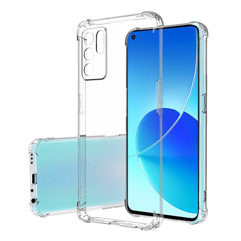 Ốp lưng cho Oppo Reno 6z 5G dẻo trong TPU chống sốc 4 góc cạnh ( hàng chính hãng)