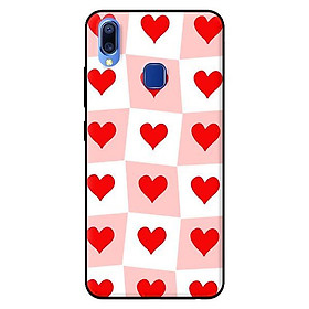 Ốp in cho Vivo Y91 Trái TIm Ô Vuông - Hàng chính hãng