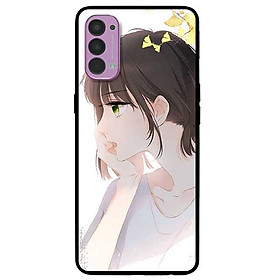 Ốp lưng dành cho Oppo Reno 4 mẫu Cô Gái Mắt Xanh