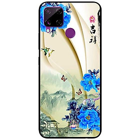 Ốp lưng dành cho Realme C15 mẫu Hoa Xanh và Bướm