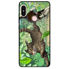 Ốp lưng in cho Xiaomi Redmi Note 6 Pro Mẫu Bắt Mèo