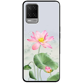 Ốp lưng cho Oppo A54 - A55 - A55s - Oppo A56 5G - Oppo A18 - A38 - A58 - Tranh Sen Hồng - Hàng Chính Hãng