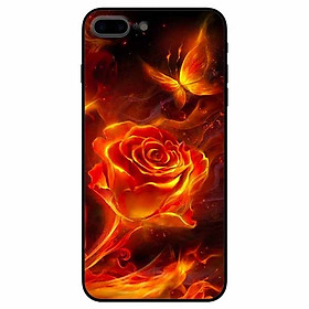Ốp lưng dành cho Iphone 7 Plus , 8 Plus mẫu Hoa Hồng Lửa