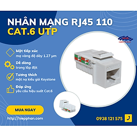 JACK mạng CAT.6 110 Keystone (10 cái) Corning - Hàng nhập khẩu