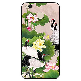 Ốp lưng in cho Xiaomi Redmi 4 (4x) Mẫu Sen Và Hạc