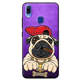 Ốp lưng in cho Vivo Y95 mẫu Pulldog Hiphop Nền Tím - Hàng chính hãng