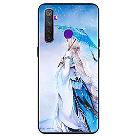 Ốp lưng in cho Realme 5 Mẫu Cô Gái Nơ Đỏ