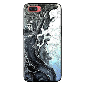Ốp in cho Oppo A3s Đá Trắng Đen - Hàng chính hãng