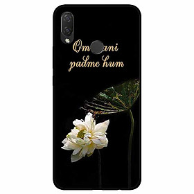 Ốp lưng dành cho Huawei Nova 3i mẫu Om Mani Cánh Sen Trắng
