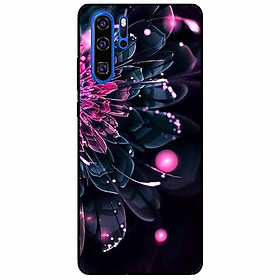 Ốp lưng in cho Huawei P30 Pro Mẫu Mẫu Đơn Hồng Đen
