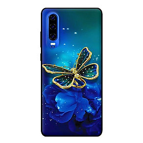 Ốp lưng in cho Huawei P30 mẫu Bướm Xanh - Hàng chính hãng