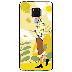 Ốp lưng in cho Huawei Mate 20 Mẫu Cô Gái Mèo Vàng