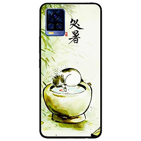 Ốp lưng dành cho Vivo V20 mẫu Mèo Chậu Nước