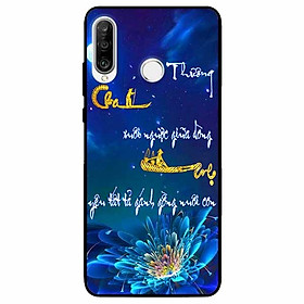 Ốp lưng in cho Huawei P30 Lite Mẫu Thư Pháp Cha Mẹ
