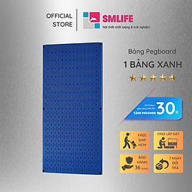 Bảng treo dụng cụ SMLIFE Pegboard đứng 80×40 – Xanh