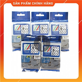 Nhãn In Brother Tz2-121 [Combo 5 hộp] Đen nền trong 9mm x 8m - Hàng nhập khẩu