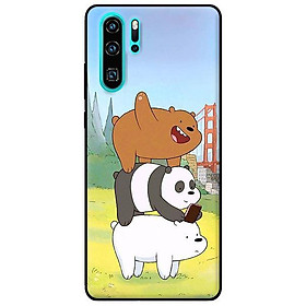Ốp lưng in cho Huawei P30 Pro Bộ Ba Chú Gấu - Hàng chính hãng