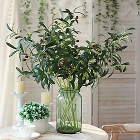 Cành Oliu giả - dài 95cm - 10 nhánh - 8 quả - Cây giả, hoa lụa trang trí nhà cửa