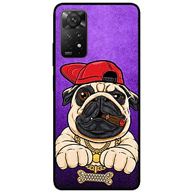 Ốp lưng cho Redmi Note 11 4G - Redmi Note 12 - Redmi Note 12 Pro - Redmi Note 12 Pro 5G - Pulldog Hiphop Nền Tím - Hàng Chính Hãng