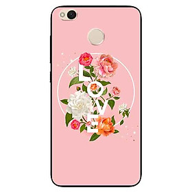 Ốp lưng in cho Xiaomi Redmi 4 (4x) Mẫu LOVE Hoa