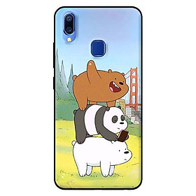 Ốp lưng in cho Vivo Y95 mẫu Bộ Ba Chú Gấu - Hàng chính hãng