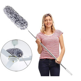 Cây chổi lông quét bụi trần nhà  kéo dài 2M8  , lông mềm mịn  ,vệ sinh đồ trên cao  dễ dàng đi sâu vào mọi ngóc ngách nhỏ nhất , làm sạch mọi vết bẩn cứng đầu