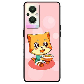 Ốp lưng dành cho Oppo A16K - Oppo A36 / A76 - Oppo Reno 7z 5G mẫu Mèo Ăn Mì