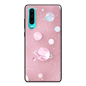 Ốp in cho Huawei P30 Họa Tiết Nền Hồng - Hàng chính hãng