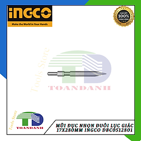Mũi đục nhọn đuôi lục giác 17x280mm Ingco DBC0512801