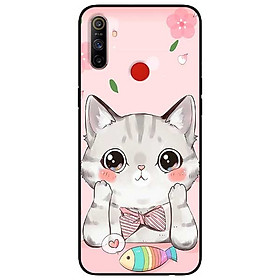 Ốp lưng dành cho Realme C3 mẫu Mèo Hồng Ăn Cá