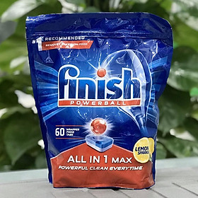 Viên rửa bát Finish All in1 Đức túi 60 viên Hàng mới
