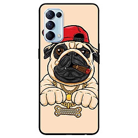 Ốp lưng dành cho Oppo Reno 5 mẫu Pulldog Hiphop Nền Vàng