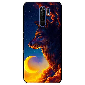 Ốp lưng dành cho Xiaomi Redmi 9 mẫu Sói Và Mặt Trăng