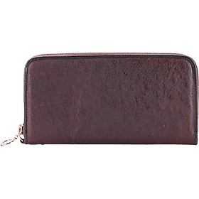 Ví Nữ Da Đà Điểu 1 Khóa Vip Huy Hoàng HT3432 (19 x 10.5 cm) - Nâu Đất
