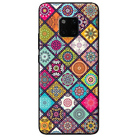 Ốp lưng in cho Huawei Mate 20 Pro mẫu Họa Tiết Ô Vuông - Hàng chính hãng