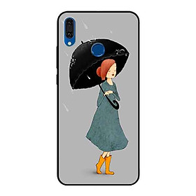 Ốp Lưng in cho Huawei Y9 2019 Mẫu Cô Gái Che Ô - Hàng Chính Hãng