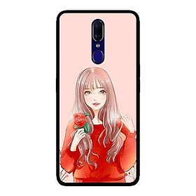 Ốp lưng dành cho Oppo F11 Cô Gái Cầm Hoa - Hàng chính hãng