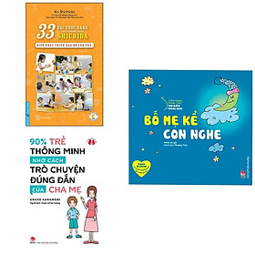 Combo Sách Làm Cha Mẹ Đơn Giản Và Thật Hoàn Hảo : 33 Bài Thực Hành Theo Phương Pháp Shichida - Giúp Phát Triển Não Bộ Cho Trẻ  + Cẩm Nang Dành Cho Mẹ Bầu Và Thai Nhi - Bố Mẹ Kể Con Nghe + 90% Trẻ Thông Minh Nhờ Cách Trò Chuyện Đúng Đắn Của Cha Mẹ ( Tặng Poster An Toàn Cho Con Yêu)