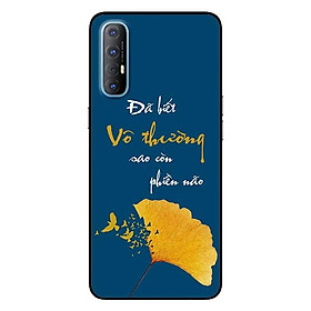 Ốp lưng dành cho Oppo Reno 3 Pro mẫu Chiếc Lá Vô Thường