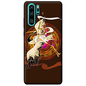 Ốp in cho Huawei P30 Pro Hạc Trắng Đen - Hàng chính hãng