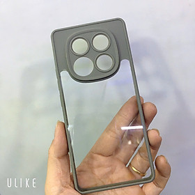 Ốp lưng Xiaomi Redmi Note 14 Pro 4G viền màu lưng PC trong suốt chống ố vàng, chống sốc ( hàng chính hãng)