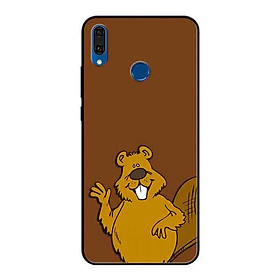 Ốp Lưng in cho Huawei Y9 2019 Mẫu Hải Ly Xin Chào - Hàng Chính Hãng